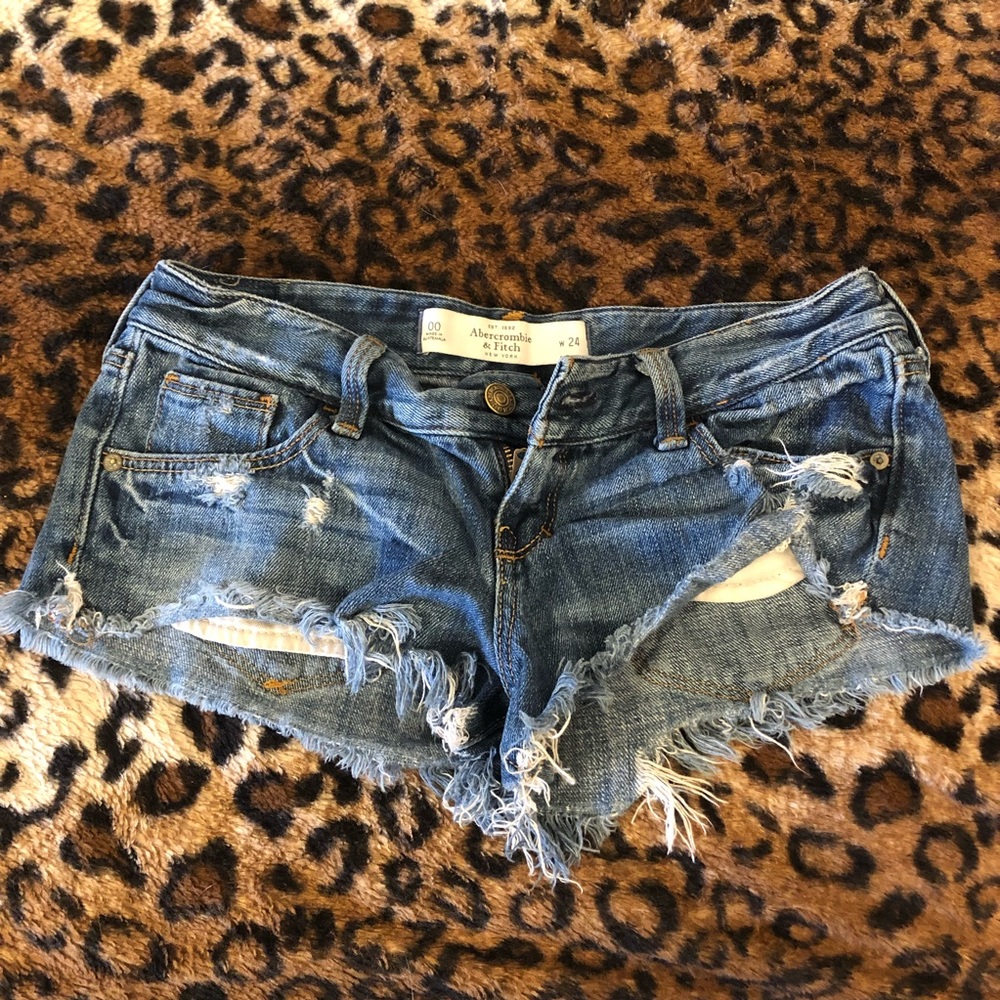 Denim cutoff shorts